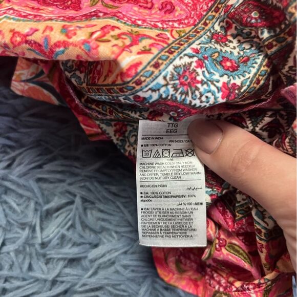 Old Navy Patchwork Print Waist-Defined Cami Midi Dress Size XXL - Picture 7 of 7